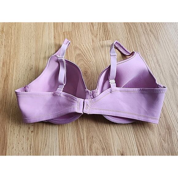 Vanity Fair Body Caress Bra 38D Pink Padded Underwire Adjustable Clasp Back - Picture 4 of 6